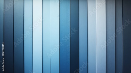 Wallpaper Mural Vertical wooden planks display a spectrum of beautiful blue hues Torontodigital.ca