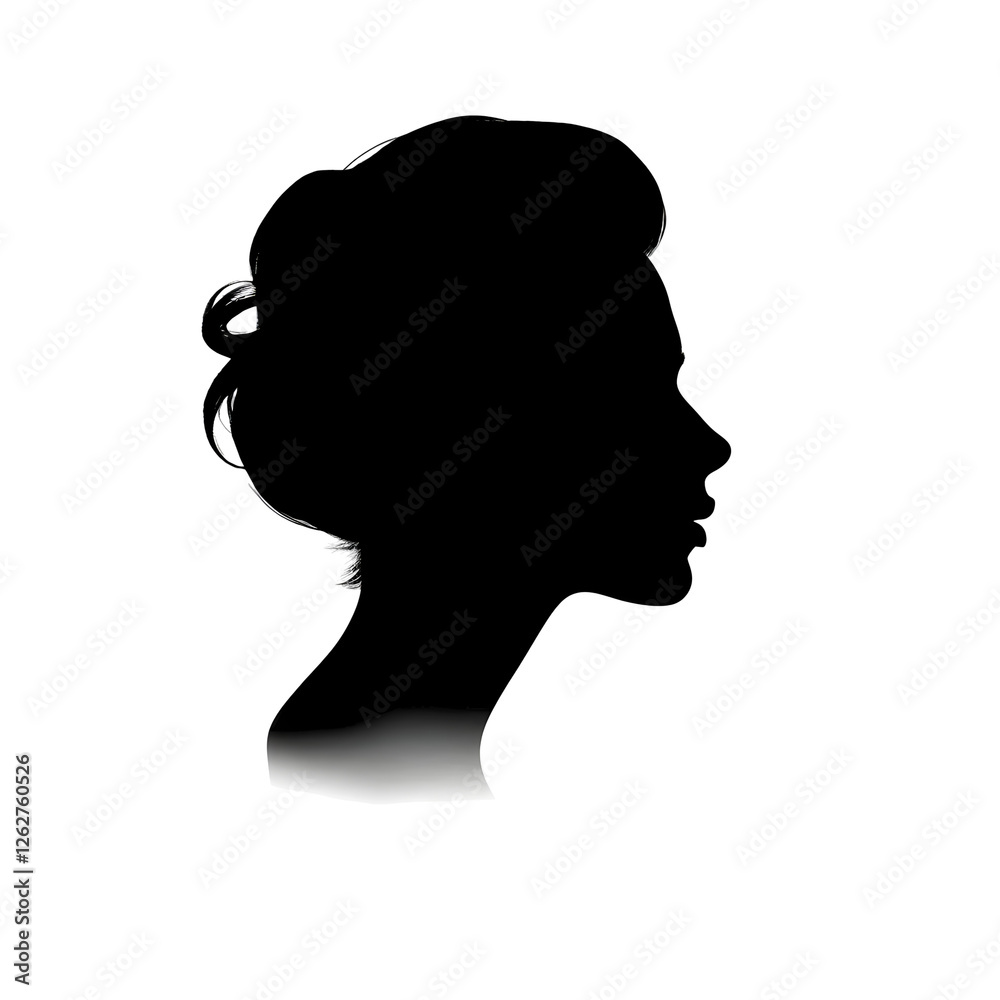a woman head silhouette a woman head silhouette