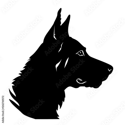 Wallpaper Mural dog head silhouette Torontodigital.ca