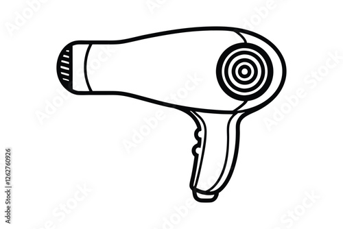 Line art design of a hairdryer vector art illustration.eps