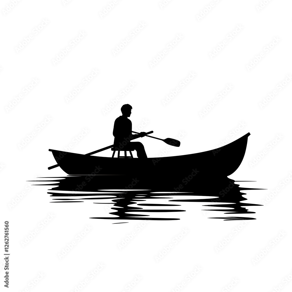 boating silhouette boating silhouette