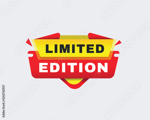 Limited edition - banner modern speech design for business concept, vector label, Design element.