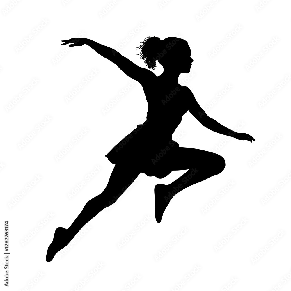 leaping dancer silhouette leaping dancer silhouette