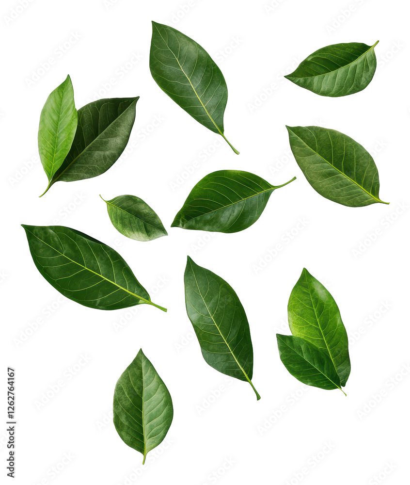 Isolated Green Leaves on Transparent Background Botanical Still Life Isolated Green Leaves on Transparent Background Botanical Still Life