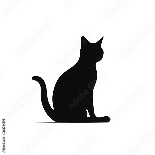 cat drawings silhouette