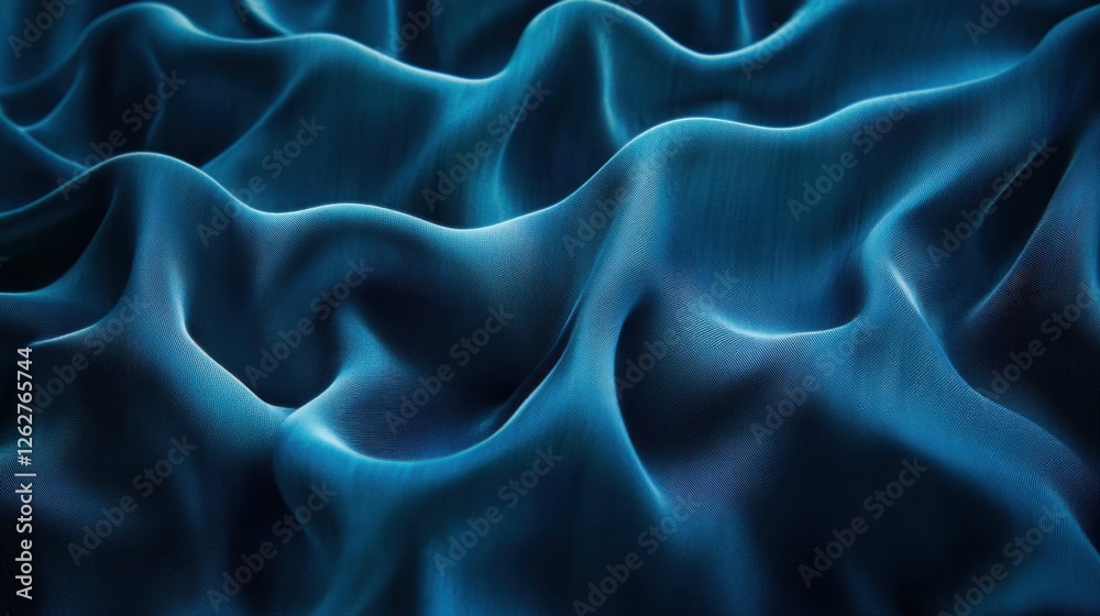 Obraz premium Opulent Textures in Abstract: Wavy Folds of Grunge Silk, Satin, Velvet - A Liquid - Inspired Luxury