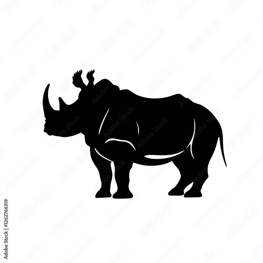 Obraz premium rhinoceros silhouette