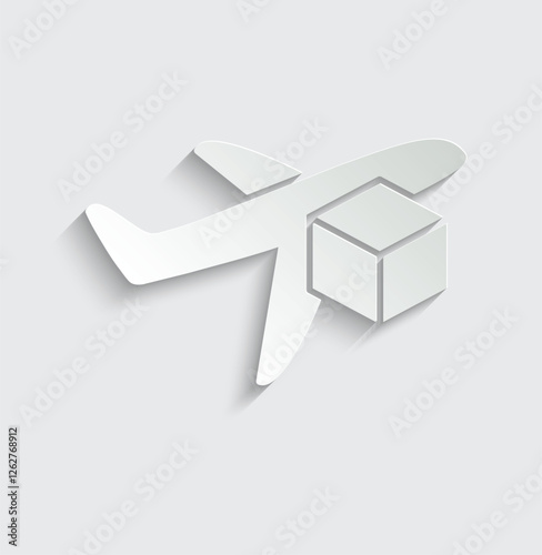 plane delivery icon vector shipping icon all over the world