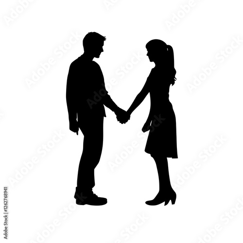 Wallpaper Mural couple holding hands silhouette Torontodigital.ca