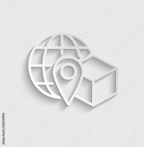 plane delivery icon vector shipping icon all over the world