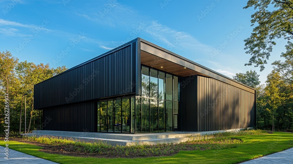 modern small industrial minimalist design style office building modern small industrial minimalist design style office building