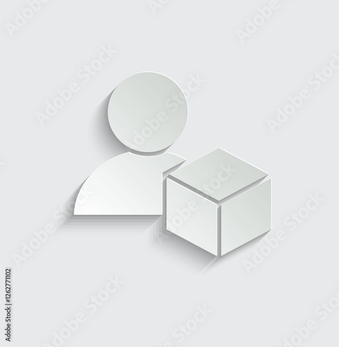 delivery man icon vector courier sign