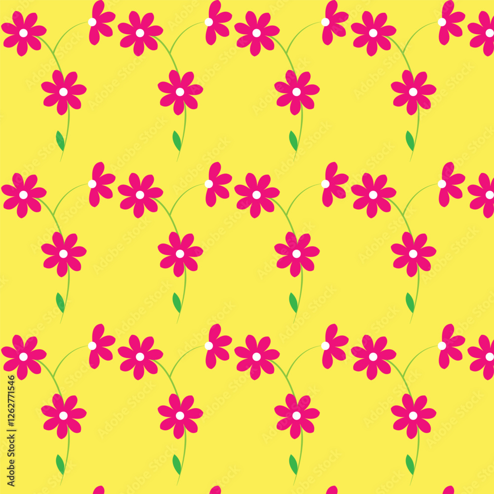 seamless pattern with yellow flowers design background seamless pattern with yellow flowers design background