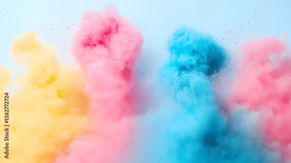 Fototapeta premium Abstract Pastel Clouds with Brush Strokes in High Resolution Format