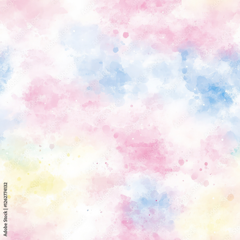 A delicate watercolor-style dot pattern, with softly blended pink, blue, and yellow tones, creating a dreamy effect. Perfect for children's textiles or greeting cards A delicate watercolor-style dot pattern, with softly blended pink, blue, and yellow tones, creating a dreamy effect. Perfect for children's textiles or greeting cards