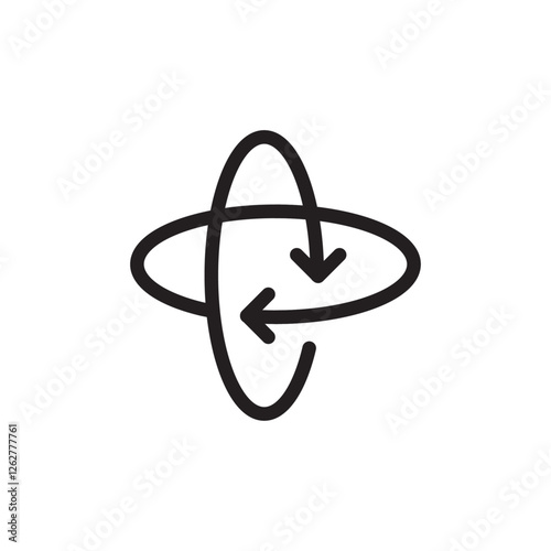 360 view icon with circular arrowhead for full rotation viewing