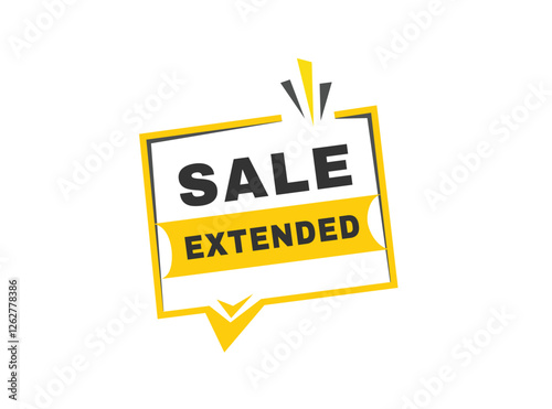 Sale extended banner, web element advertising design. announcment vector illustration.