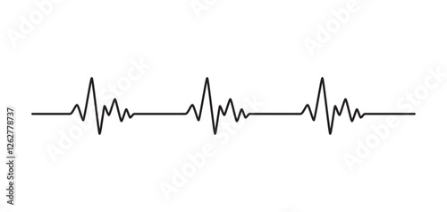 Pulse ecg heart beat cardiogram icon 
