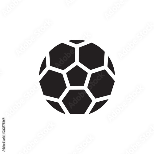 Football icon with soccer ball for sports activity