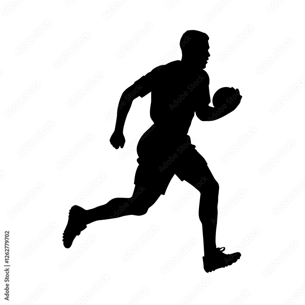 a football player silhouette a football player silhouette
