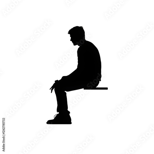 person sitting silhouette