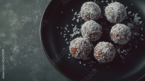 Coconut Bliss Balls with a Dusting of Shredded Coconut