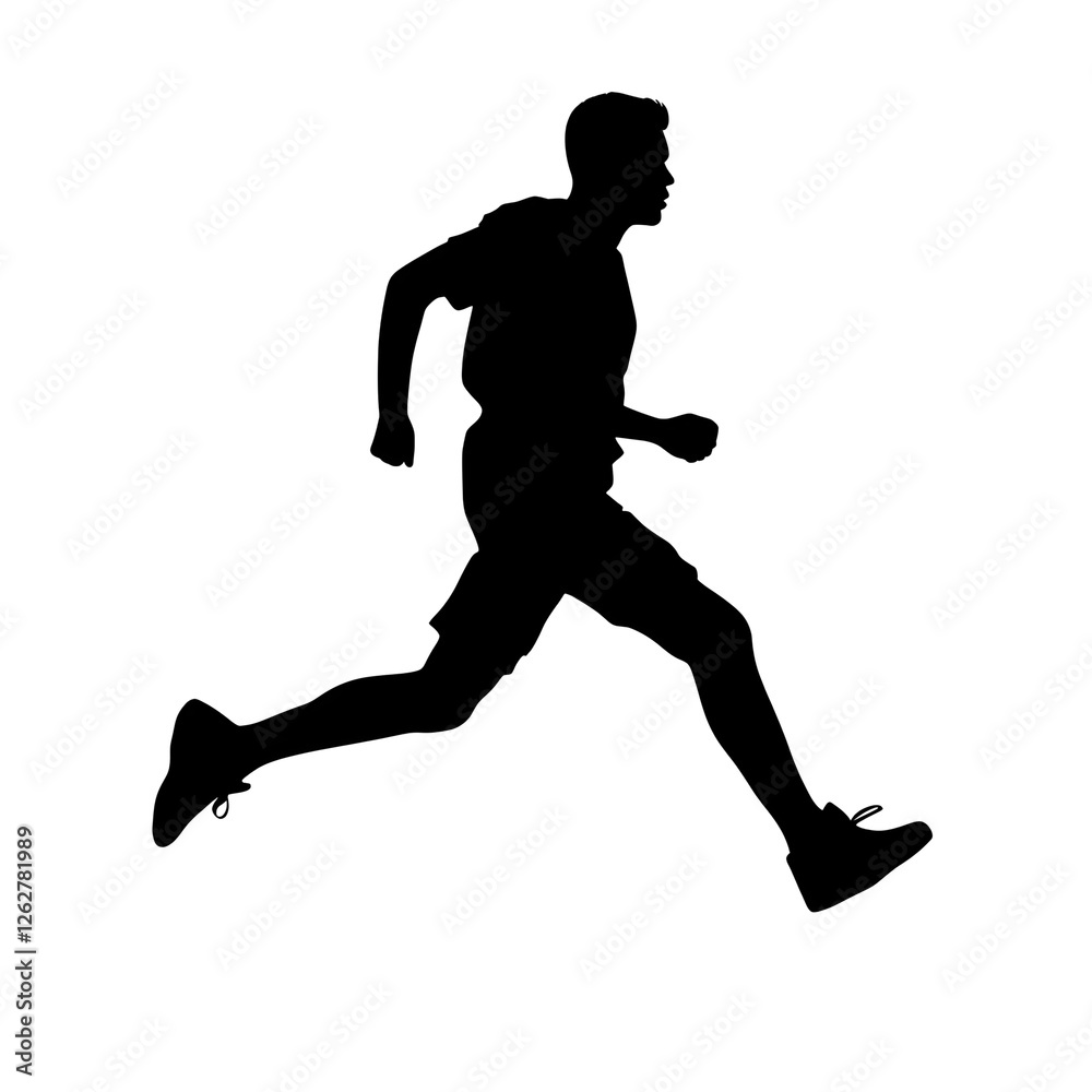 Naklejka premium run silhouette
