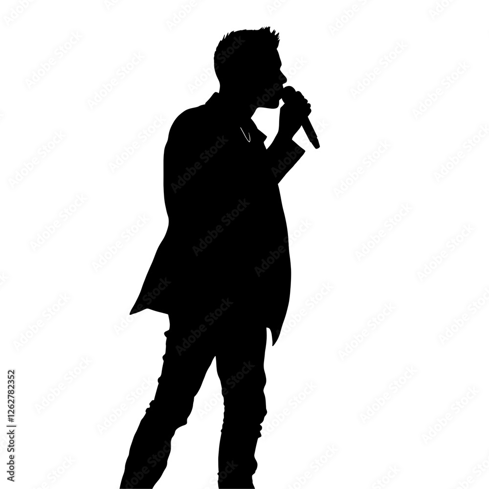 singer silhouette singer silhouette