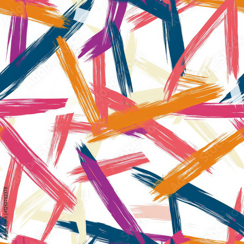 A playful crisscrossed line pattern, where colorful strokes intersect randomly, creating an artistic and abstract design for kids' accessories