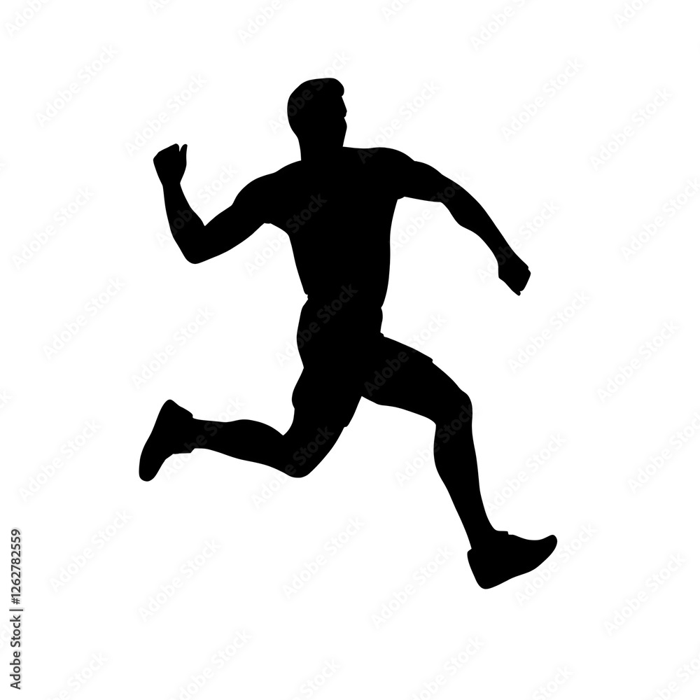 Fototapeta premium running man silhouette