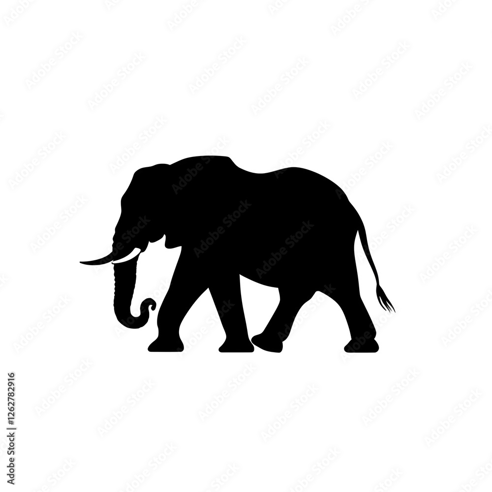 Fototapeta premium elephant art silhouette