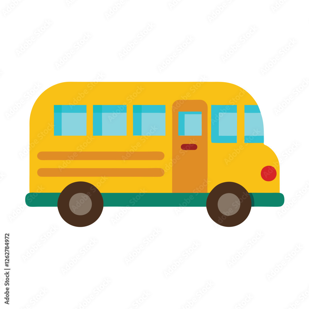 Vector Empty Yellow School Bus Design. Back to School Illustration. Side View.
Vector Empty Yellow School Bus Design. Back to School Illustration. Side View.