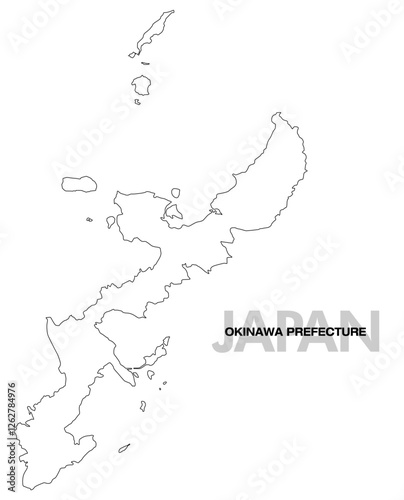 沖縄県の白地図