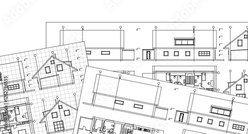residential architecture sketch project plan concept