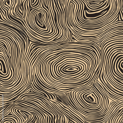 Wallpaper Mural A textured woodgrain-style line pattern, where organic curved lines mimic the appearance of tree rings, creating a nature-inspired look Torontodigital.ca