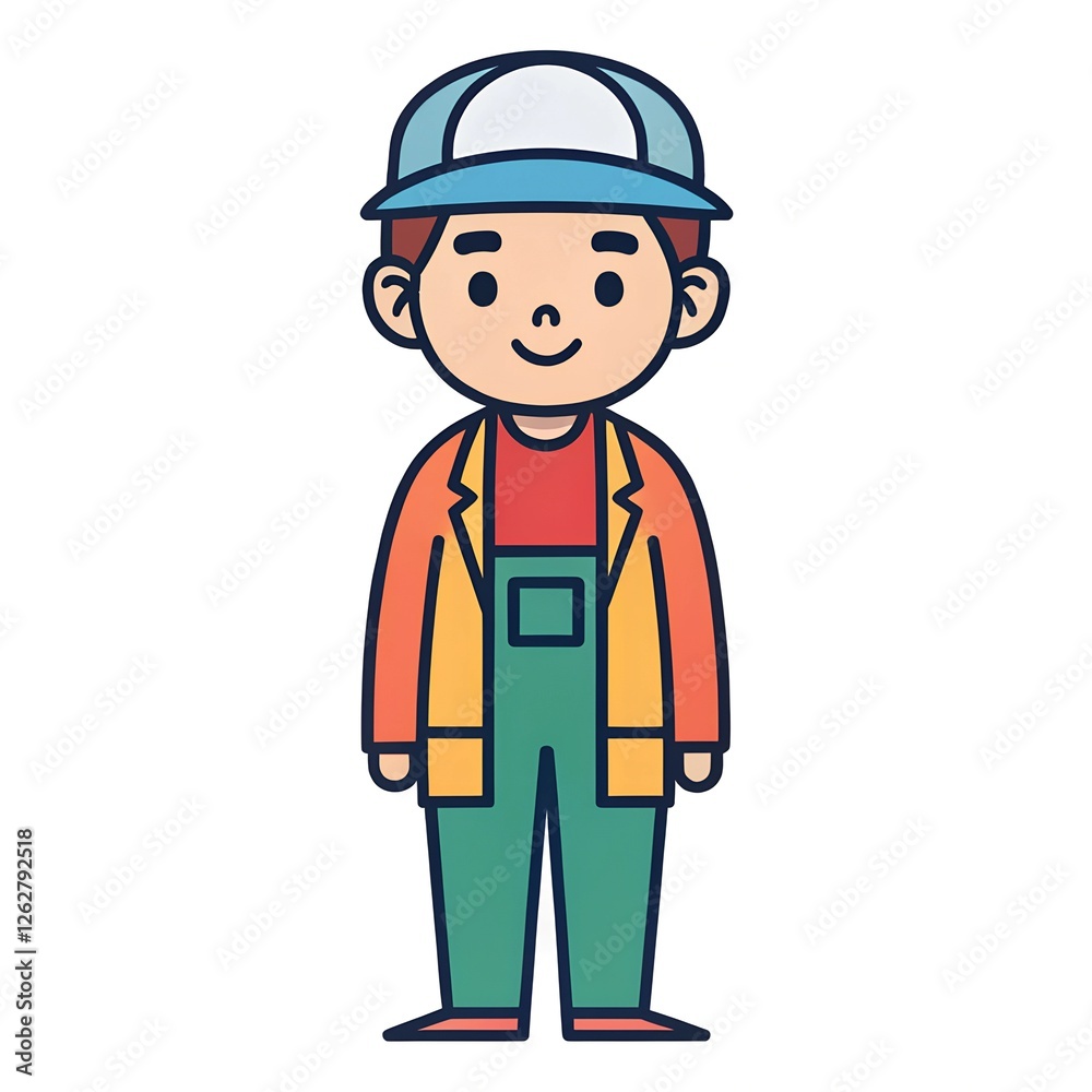 Layered Character Vector Illustration Layered Character Vector Illustration