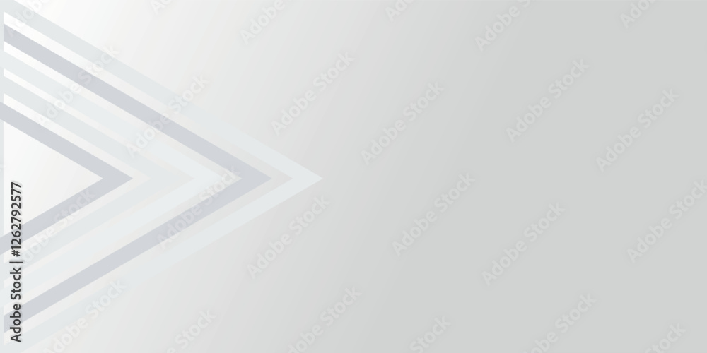 Obraz premium Abstract white and grey arrows futuristic technology background concept high-speed movement. Dynamic motion hi tech digital arrows and stripes.