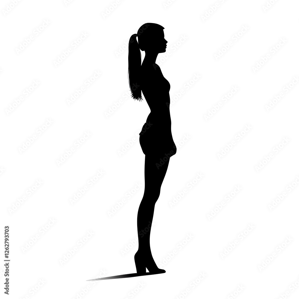 woman standing silhouette