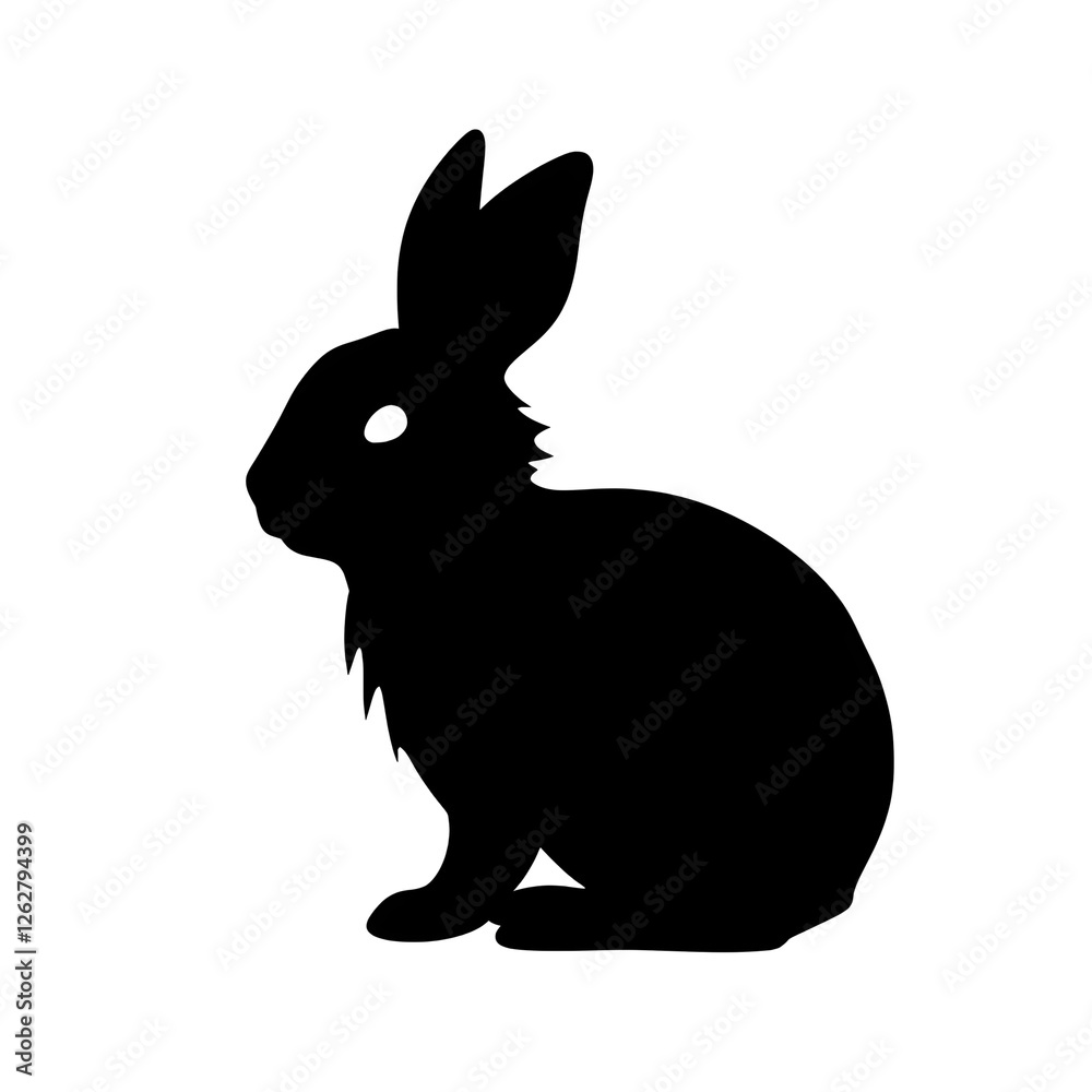 Naklejka premium a bunny rabbit silhouette