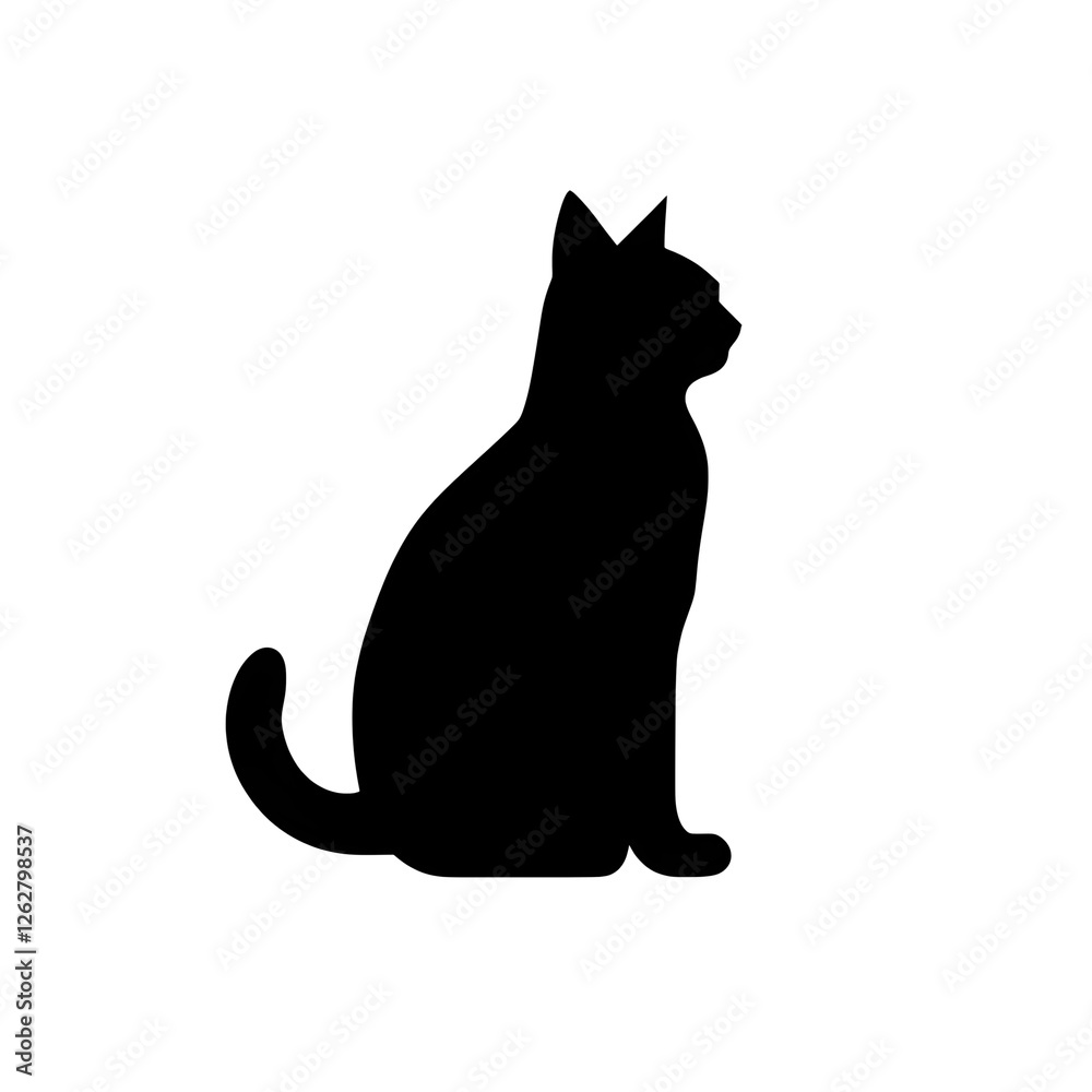 sitting cat silhouette