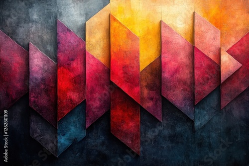 Abstract background with geometric shapes in different colors