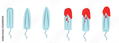 Menstrual Cycle Vector Illustrations – Feminine Health  Wellness. Menstrual period