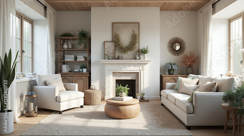 modern living room with sofa