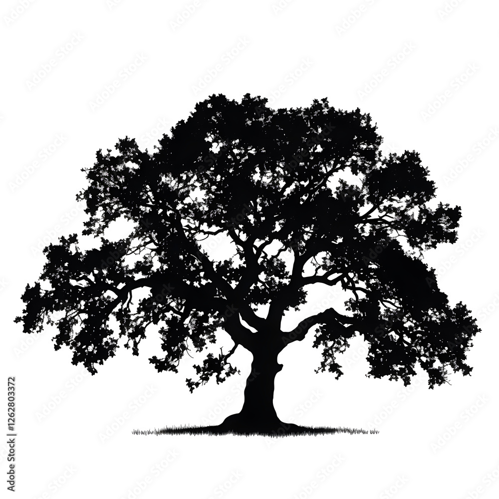 Fototapeta premium oak silhouette
