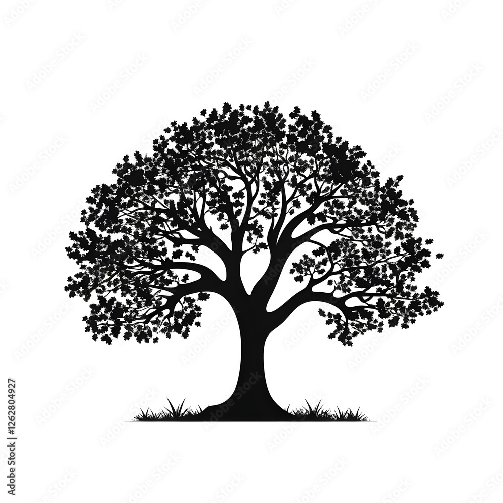 Fototapeta premium oak tree silhouette
