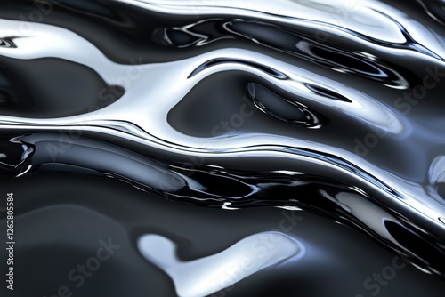 Wallpaper Mural Reflections on a glossy surface create cool tones and dynamic patterns Torontodigital.ca