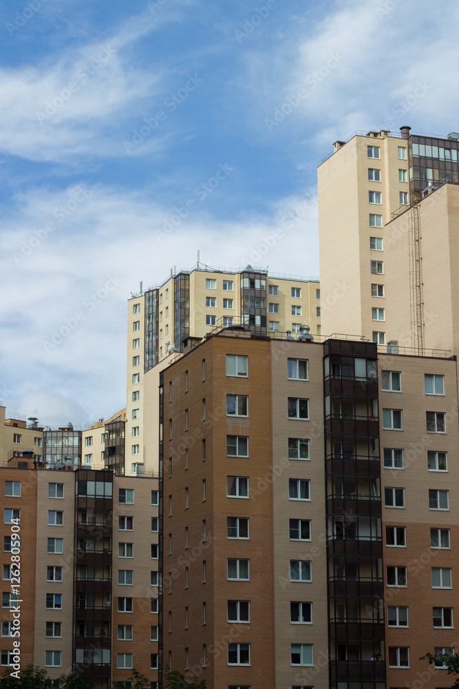 Fototapeta premium Modern apartment buildings in Russia