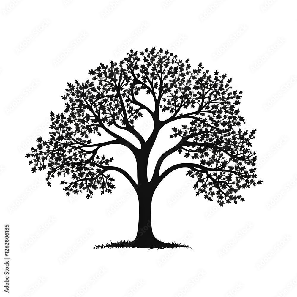 Obraz premium tree simple silhouette