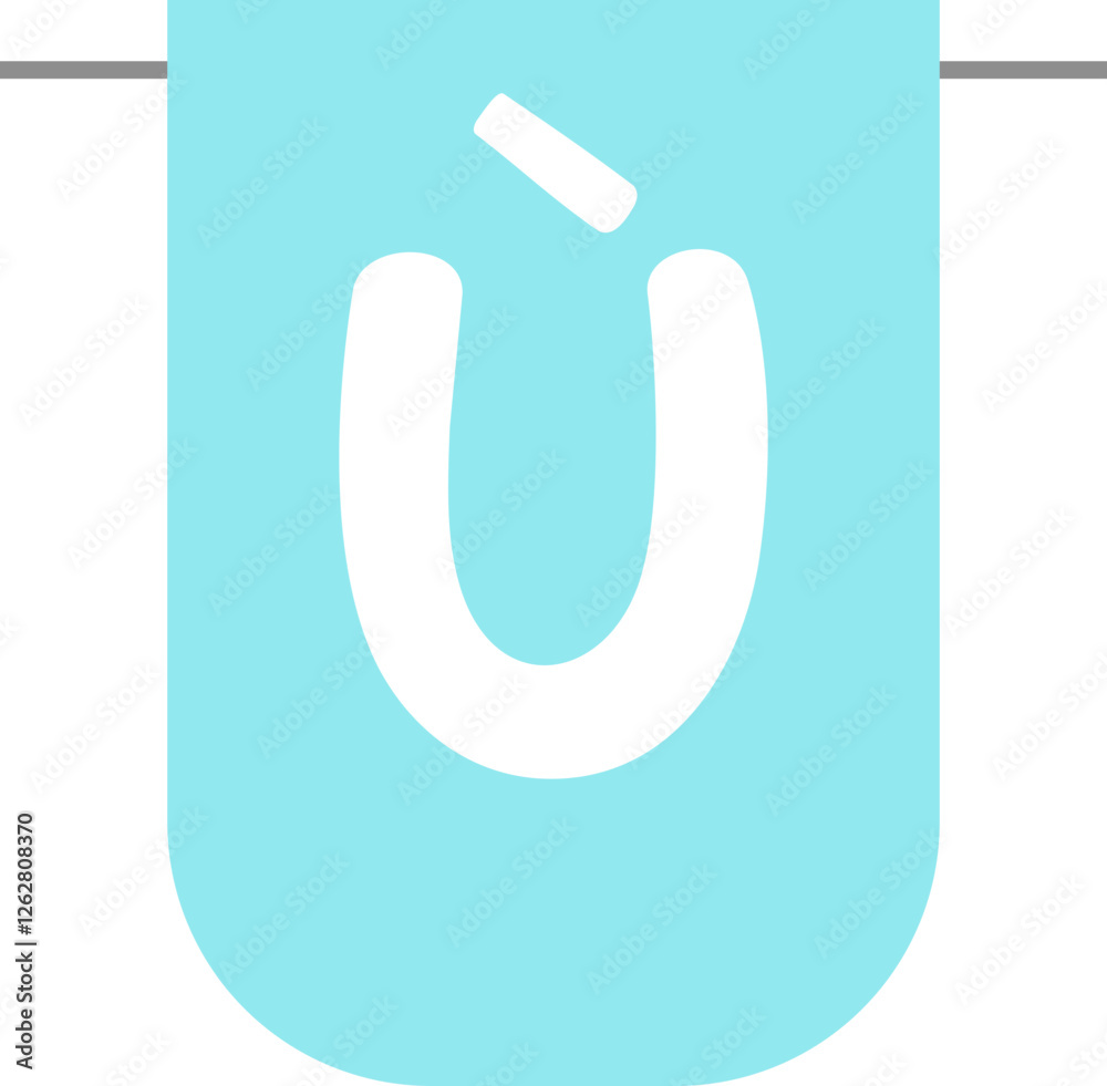 Letter Ù bunting flag