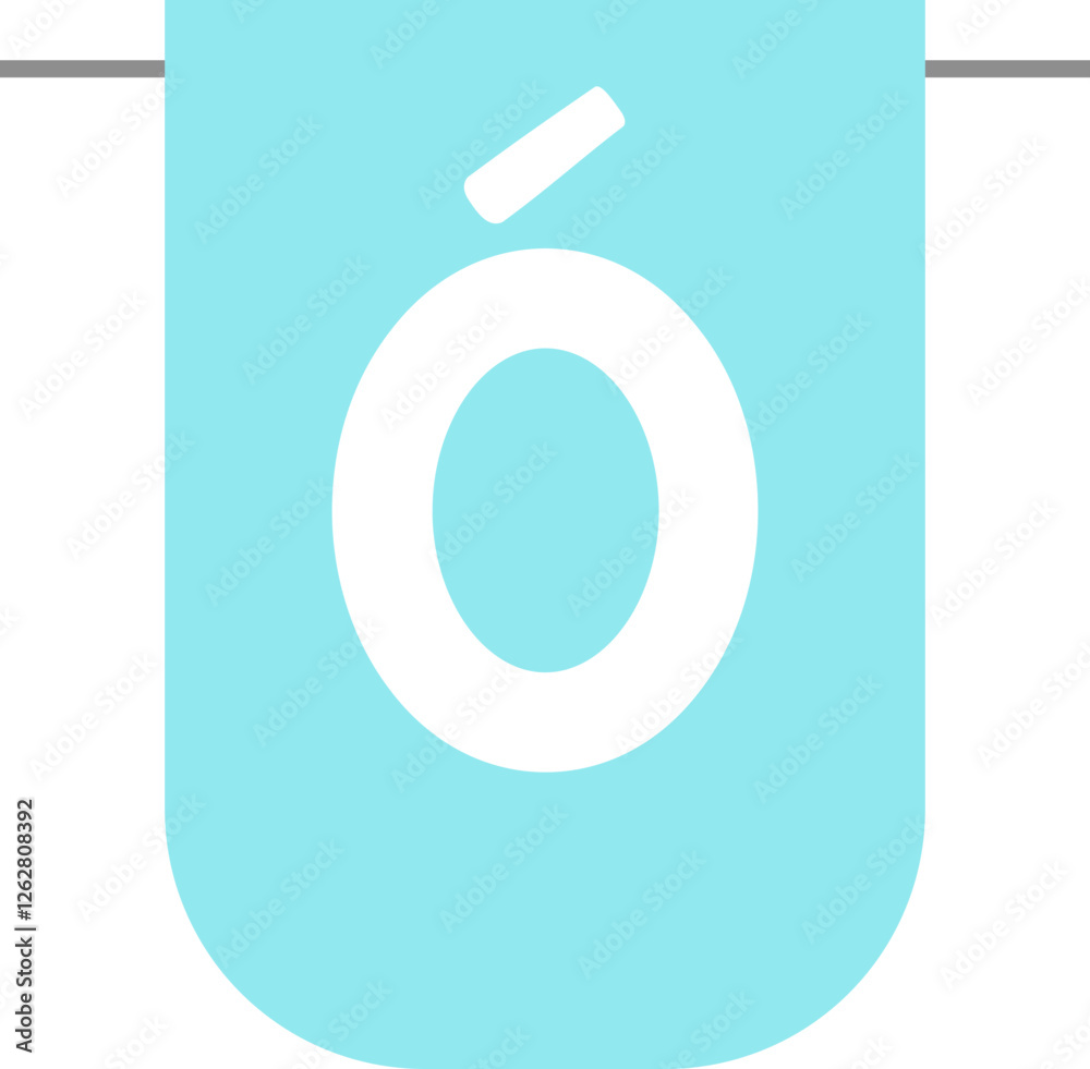 Letter Ó bunting flag